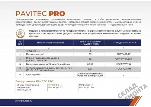 Фото Подложка рулонная Pavitec Pro 3 мм под ламинат и паркет оранжевая – купить в Ангарске: цена, описание, фото. Интернет-магазин 4
