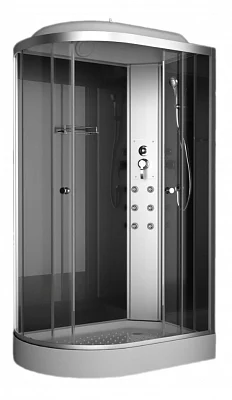 Душевая кабина ODA 8037A grey-R тонированное низкий поддон асимметричная 120*80